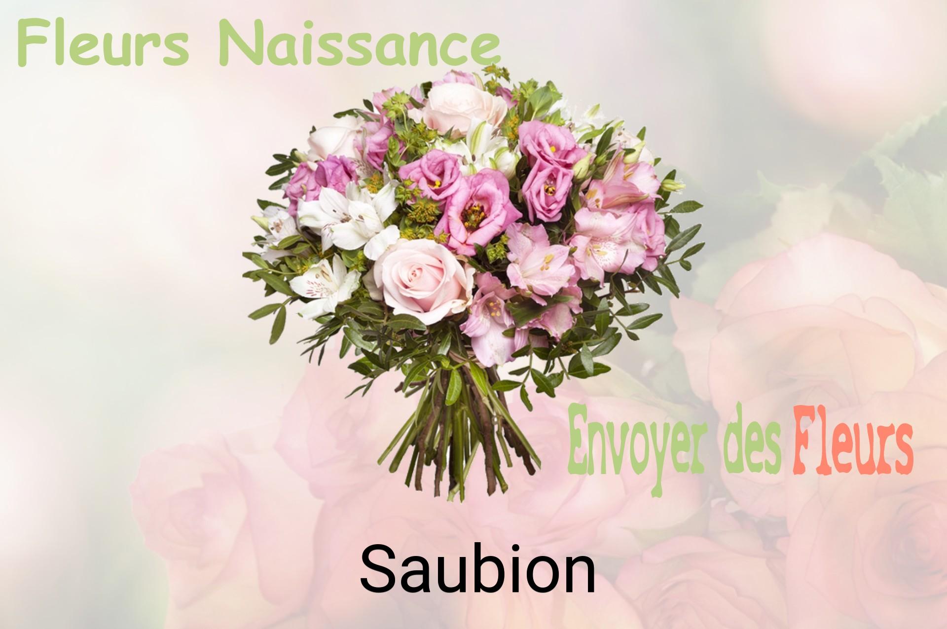 Bouquet de fleurs de naissance livré à Saubion
